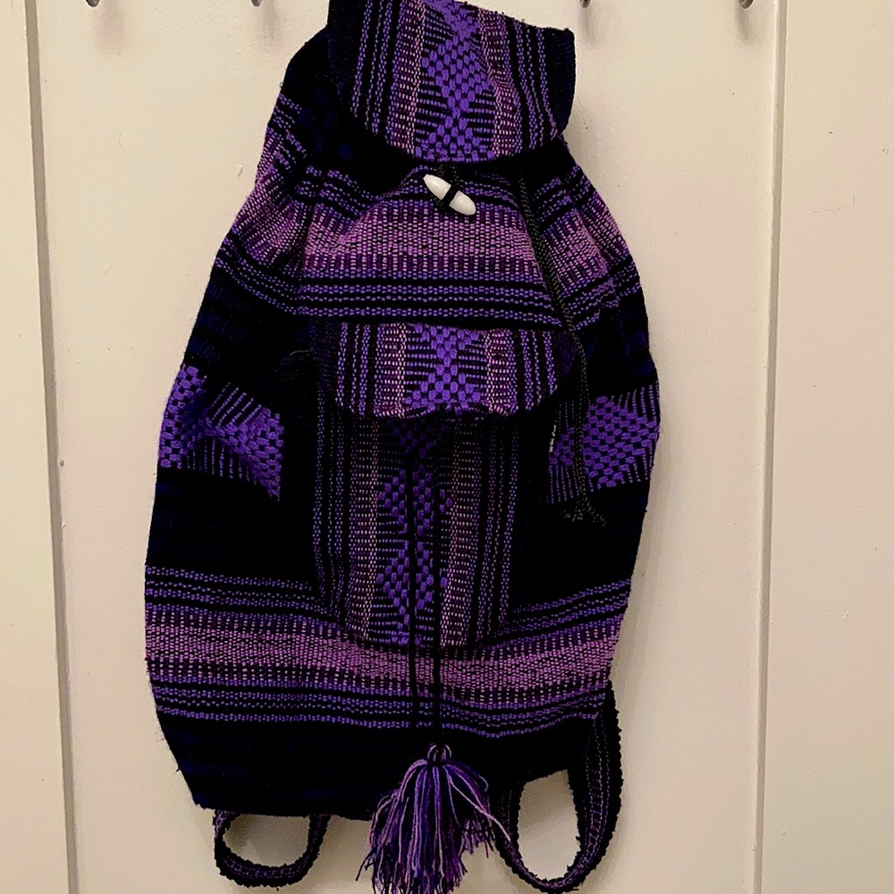 Indie style boho drawstring bag